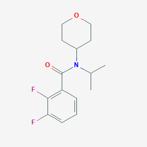 molecular formula C15H19F2NO2 B7593412 2,3-difluoro-N-(oxan-4-yl)-N-propan-2-ylbenzamide 