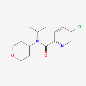 molecular formula C14H19ClN2O2 B7593418 5-chloro-N-(oxan-4-yl)-N-propan-2-ylpyridine-2-carboxamide 