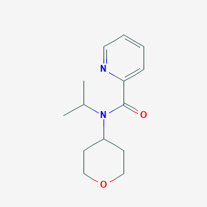 molecular formula C14H20N2O2 B7593436 N-(oxan-4-yl)-N-propan-2-ylpyridine-2-carboxamide 