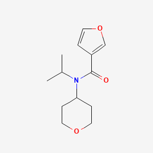 molecular formula C13H19NO3 B7593438 N-(oxan-4-yl)-N-propan-2-ylfuran-3-carboxamide 