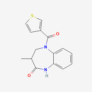 3-methyl-5-(thiophene-3-carbonyl)-3,4-dihydro-1H-1,5-benzodiazepin-2-one