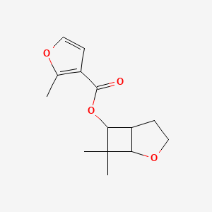 molecular formula C14H18O4 B7593487 (7,7-Dimethyl-2-oxabicyclo[3.2.0]heptan-6-yl) 2-methylfuran-3-carboxylate 