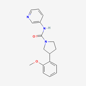 molecular formula C17H19N3O2 B7593525 3-(2-methoxyphenyl)-N-pyridin-3-ylpyrrolidine-1-carboxamide 