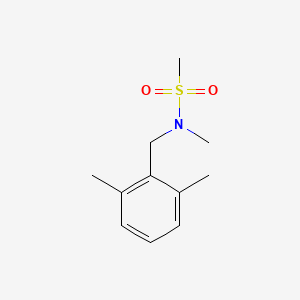 molecular formula C11H17NO2S B7593530 N-[(2,6-dimethylphenyl)methyl]-N-methylmethanesulfonamide 