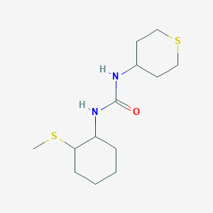 molecular formula C13H24N2OS2 B7593537 1-(2-Methylsulfanylcyclohexyl)-3-(thian-4-yl)urea 
