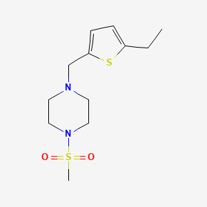molecular formula C12H20N2O2S2 B7593547 1-[(5-Ethylthiophen-2-yl)methyl]-4-methylsulfonylpiperazine 