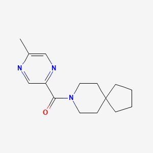molecular formula C15H21N3O B7593548 8-Azaspiro[4.5]decan-8-yl-(5-methylpyrazin-2-yl)methanone 