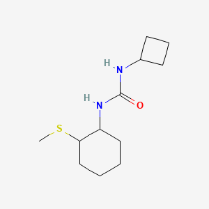 molecular formula C12H22N2OS B7593557 1-Cyclobutyl-3-(2-methylsulfanylcyclohexyl)urea 