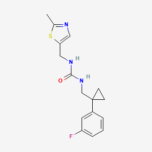 1-[[1-(3-Fluorophenyl)cyclopropyl]methyl]-3-[(2-methyl-1,3-thiazol-5-yl)methyl]urea