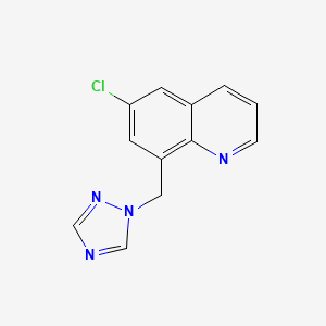 molecular formula C12H9ClN4 B7593580 6-Chloro-8-(1,2,4-triazol-1-ylmethyl)quinoline 