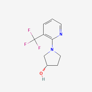molecular formula C10H11F3N2O B7593606 (3S)-1-[3-(trifluoromethyl)pyridin-2-yl]pyrrolidin-3-ol 