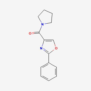 molecular formula C14H14N2O2 B7593616 (2-Phenyl-1,3-oxazol-4-yl)-pyrrolidin-1-ylmethanone 