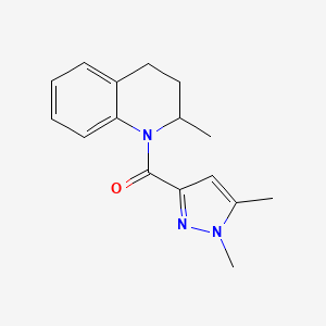(1,5-dimethylpyrazol-3-yl)-(2-methyl-3,4-dihydro-2H-quinolin-1-yl)methanone