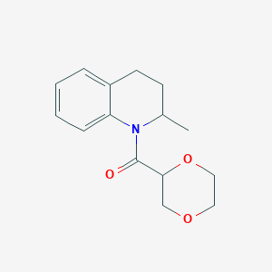 1,4-dioxan-2-yl-(2-methyl-3,4-dihydro-2H-quinolin-1-yl)methanone