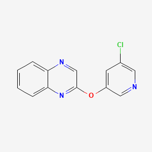 molecular formula C13H8ClN3O B7593656 2-(5-Chloropyridin-3-yl)oxyquinoxaline 