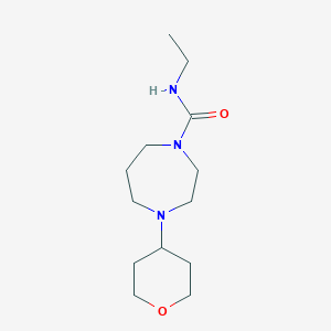 molecular formula C13H25N3O2 B7593688 N-ethyl-4-(oxan-4-yl)-1,4-diazepane-1-carboxamide 