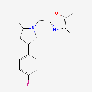 2-[[4-(4-Fluorophenyl)-2-methylpyrrolidin-1-yl]methyl]-4,5-dimethyl-1,3-oxazole