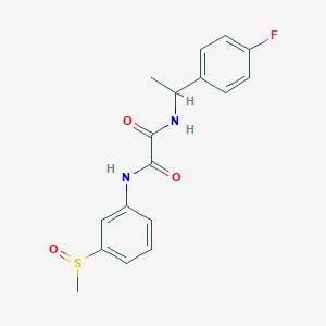 molecular formula C17H17FN2O3S B7593716 N'-[1-(4-fluorophenyl)ethyl]-N-(3-methylsulfinylphenyl)oxamide 