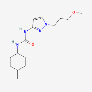 molecular formula C15H26N4O2 B7593734 1-[1-(3-Methoxypropyl)pyrazol-3-yl]-3-(4-methylcyclohexyl)urea 