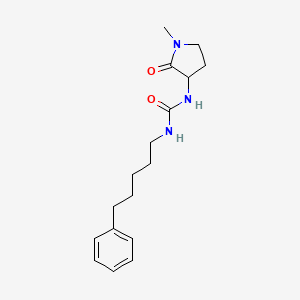 molecular formula C17H25N3O2 B7593752 1-(1-Methyl-2-oxopyrrolidin-3-yl)-3-(5-phenylpentyl)urea 