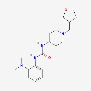 molecular formula C19H30N4O2 B7593753 1-[2-(Dimethylamino)phenyl]-3-[1-(oxolan-3-ylmethyl)piperidin-4-yl]urea 