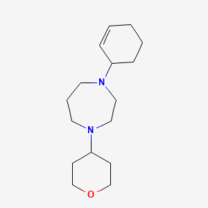 molecular formula C16H28N2O B7593758 1-Cyclohex-2-en-1-yl-4-(oxan-4-yl)-1,4-diazepane 