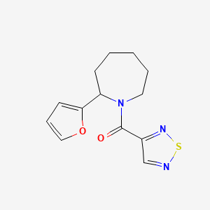 molecular formula C13H15N3O2S B7593787 [2-(Furan-2-yl)azepan-1-yl]-(1,2,5-thiadiazol-3-yl)methanone 
