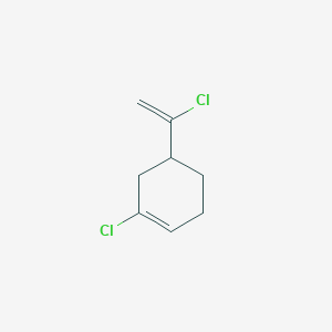 molecular formula C8H10Cl2 B075938 Cyclohexene, 1-chloro-5-(1-chloroethenyl)- CAS No. 13547-07-4
