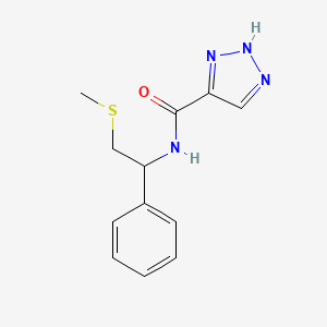molecular formula C12H14N4OS B7593800 N-(2-methylsulfanyl-1-phenylethyl)-2H-triazole-4-carboxamide 