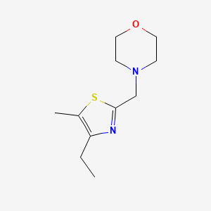 molecular formula C11H18N2OS B7593824 4-[(4-Ethyl-5-methyl-1,3-thiazol-2-yl)methyl]morpholine 