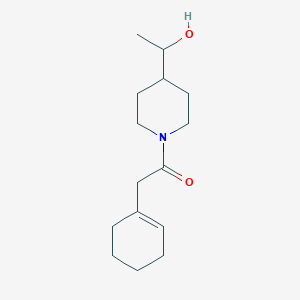 molecular formula C15H25NO2 B7593848 2-(Cyclohexen-1-yl)-1-[4-(1-hydroxyethyl)piperidin-1-yl]ethanone 