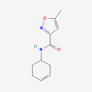 molecular formula C11H14N2O2 B7593880 N-cyclohex-3-en-1-yl-5-methyl-1,2-oxazole-3-carboxamide 