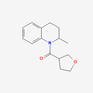 molecular formula C15H19NO2 B7593894 (2-methyl-3,4-dihydro-2H-quinolin-1-yl)-(oxolan-3-yl)methanone 