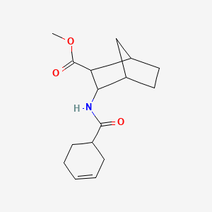 molecular formula C16H23NO3 B7593898 Methyl 3-(cyclohex-3-ene-1-carbonylamino)bicyclo[2.2.1]heptane-2-carboxylate 