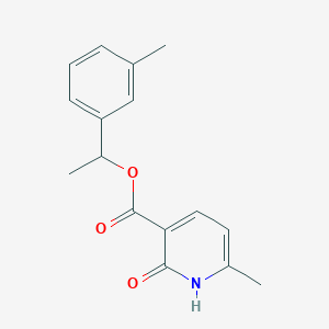 molecular formula C16H17NO3 B7593931 1-(3-methylphenyl)ethyl 6-methyl-2-oxo-1H-pyridine-3-carboxylate 