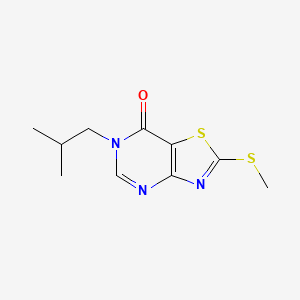 molecular formula C10H13N3OS2 B7593940 6-(2-Methylpropyl)-2-methylsulfanyl-[1,3]thiazolo[4,5-d]pyrimidin-7-one 