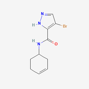 4-bromo-N-cyclohex-3-en-1-yl-1H-pyrazole-5-carboxamide
