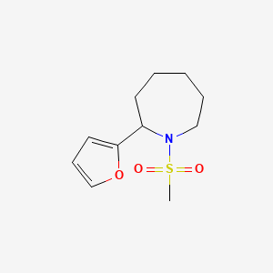 molecular formula C11H17NO3S B7594032 2-(Furan-2-yl)-1-methylsulfonylazepane 