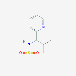 molecular formula C10H16N2O2S B7594037 N-(2-methyl-1-pyridin-2-ylpropyl)methanesulfonamide 