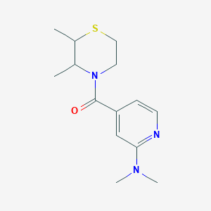 molecular formula C14H21N3OS B7594047 [2-(Dimethylamino)pyridin-4-yl]-(2,3-dimethylthiomorpholin-4-yl)methanone 