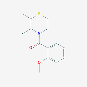 molecular formula C14H19NO2S B7594048 (2,3-Dimethylthiomorpholin-4-yl)-(2-methoxyphenyl)methanone 