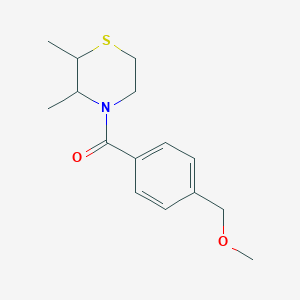 molecular formula C15H21NO2S B7594050 (2,3-Dimethylthiomorpholin-4-yl)-[4-(methoxymethyl)phenyl]methanone 
