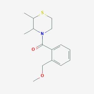 molecular formula C15H21NO2S B7594065 (2,3-Dimethylthiomorpholin-4-yl)-[2-(methoxymethyl)phenyl]methanone 