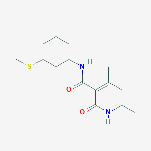 molecular formula C15H22N2O2S B7594129 4,6-dimethyl-N-(3-methylsulfanylcyclohexyl)-2-oxo-1H-pyridine-3-carboxamide 