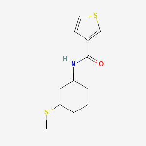 molecular formula C12H17NOS2 B7594135 N-(3-methylsulfanylcyclohexyl)thiophene-3-carboxamide 