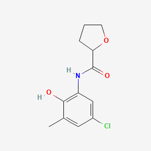 molecular formula C12H14ClNO3 B7594195 N-(5-chloro-2-hydroxy-3-methylphenyl)oxolane-2-carboxamide 