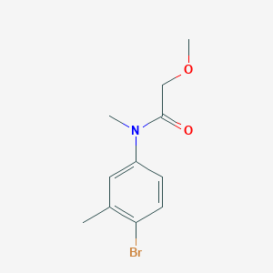 molecular formula C11H14BrNO2 B7594216 N-(4-bromo-3-methylphenyl)-2-methoxy-N-methylacetamide 