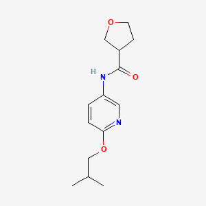 molecular formula C14H20N2O3 B7594221 N-[6-(2-methylpropoxy)pyridin-3-yl]oxolane-3-carboxamide 