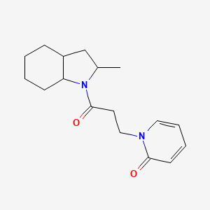 1-[3-(2-Methyl-2,3,3a,4,5,6,7,7a-octahydroindol-1-yl)-3-oxopropyl]pyridin-2-one
