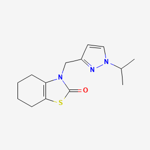 molecular formula C14H19N3OS B7594236 3-[(1-Propan-2-ylpyrazol-3-yl)methyl]-4,5,6,7-tetrahydro-1,3-benzothiazol-2-one 